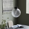 House Doctor GAIA Lampa Wisząca 25 cm Czarna / Klosz Bezbarwny