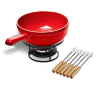 Emile Henry KITCHEN Ceramiczny Zestaw do Fondue / Czerwony
