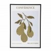 Bloomingville POIRE Ilustracja - Grafika Dekoracyjna w Drewnianej Czarnej Ramie / Gruszki