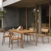 Muuto LINEAR Ogrodowe Krzesło Metalowe z Podłokietnikiem / Szare