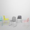 Muuto VISU SLED BASE Krzesło Drewniane na Stalowej Ramie - Czarne 2 Szt.