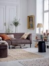 Bloomingville SEVILLA Okrągły Stolik Kawowy z Drewna Mango / Czarny