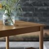 Muuto LINEAR Zestaw Mebli Ogrodowych - Stół 140 cm + 2 Ławki - Pomarańczowy