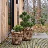 Villa Collection SCANDI Donica do Kwiatów - Zestaw 2 Donic Rattanowych - Odcień Naturalny