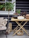 Bloomingville MUNDO Fotel Ogordowy / Czarny