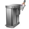 simplehuman LINER POCKET RECYCLER Kosz Pedałowy na Śmieci 58 l Dwukomorowy - Stal FPP
