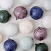 Lyngby Porcelain RHOMBE Bombka Porcelanowa 5 cm Biała 2 Szt.