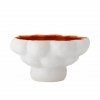 Bloomingville VALKYRIE Ceramiczna Miska Dekoracyjna - Biała / Czerwony Środek