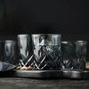 Lyngby Glass SORRENTO Kolorowe Szklanki do Drinków, Whisky 320 ml 4 Szt. / Szare