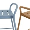 Muuto LINEAR Krzesło Barowe Ogrodowe - Hoker 75 cm / Szary