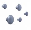 Muuto DOTS Wieszak Metalowy - Zestaw 5 Metalowych Wieszaków / Niebieski