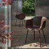 Muuto FIBER OUTDOOR Krzesło Ogrodowe - Zewnętrzne / Brązowoczerwone