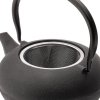 Bredemeijer SHANXI Dzbanek Żeliwny - Zaparzacz do Herbaty 1 l Czarny + 2 Porcelanowe Czarki