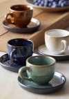 Bitz NORDIC Filiżanki ze Spodkiem do Kawy Espresso 70 ml Kremowe