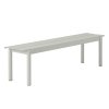 Muuto LINEAR Ławka Ogrodowa / Stalowa 170 cm Szara