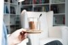 Clap Design CIRCLE Szklanka Termiczna z Drewnianym Spodkiem i Magnetyczną Łyżeczką / Zestaw do Kawy Cappuccino 200 ml