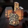 Kähler URBANIA Świecznik Tealight - Domek Biały / Manor