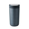 Stelton TO GO CLICK Stalowy Kubek Termiczny 400 ml Niebieski Metaliczny