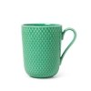 Lyngby Porcelain RHOMBE COLOR Kubek z Uchem 330 ml Zielony