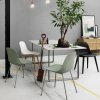 Muuto FIBER SIDE Krzesło z Drewnianą Ramą - Białe