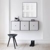 by Lassen VIEW Kwadratowe Lustro Ścienne 70 cm Czarne