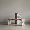 Audo PLINTH Marmurowy Stolik Kawowy 100 cm / Biały Marmur Carrara