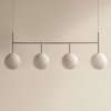 Audo TR Lampa Wisząca Srebrna Chromowana - Poczwórna / Klosz Biały Matowy