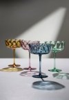 Lyngby Glass VIENNA Kieliszki do Szampana / Koktajlowe 350 ml 4 Szt. / Niebieskie