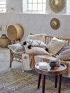 Bloomingville SOLE Sofa z Drewna Bambusowego / Tapicerowane Siedzisko