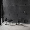 Muuto FIBER ARMCHAIR TUBE BASE Krzesło - Czarne
