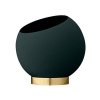 Aytm GLOBE Donica do Kwiatów 21 cm Ciemnozielona Forest na Złotej Podstawie
