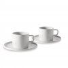 A di Alessi PlateBowlCup Filiżanki ze Spodkami do Kawy Espresso 4 Szt.