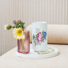 Lyngby Porcelain LYNGBY Wazon do Kwiatów 15 cm Biały z Motywem Kwiatowym