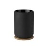 Stelton THEO Kubek z Podstawką Bambusową 250 ml / Czarny
