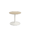 Muuto SOFT SIDE Stolik Okrągły 40 cm Biały / Blat 41 cm Dąb Naturalny