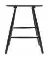 Villa Collection BAST Hoker Drewniany - Stołek Dębowy 64 cm Czarny