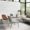 Muuto FIBER LOUNGE Fotel Biały - Rama Metalowa