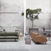 Muuto OUTLINE Sofa 2-Osobowa - Różowa - Tkanina Fiord 551 / Czarne Nogi