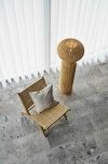 Villa Collection WERNA Lampa Podłogowa z Rattanu 130 cm Czarna