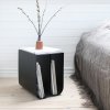 Kristina dam studio CURVED Stalowy Stolik Pomocniczy - Boczny / Srebrny