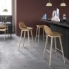 Muuto FIBER Hoker z Oparciem - Stołek Barowy 75 cm Czarny