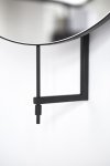 Kristina dam studio ROTATING Obrotowe Lustro Ścienne 60 cm Okrągłe / Czarne
