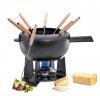 Spring FONDUE Szwajcarski Zestaw do Fondue Serowego dla 8 Osób / Czarny