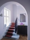 Muuto ARCED Lustro Ścienne w Drewnianej Ramie 80 cm / Liliowe