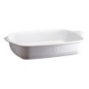 Emile Henry NATURAL CHIC Prostokątna Forma - Naczynie do Zapiekania 42,5x28 cm Białe
