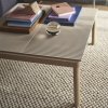 Muuto COUPLE Stolik Kawowy z Ceramicznym Blatem 84x40 cm / Jasny Dąb - Blat Wavy Niebieski Pale Blue