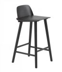Muuto NERD Hoker - Krzesło Barowe 79 cm Czarne