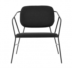 House Doctor KLEVER Krzesło Lounge Chair - Czarne