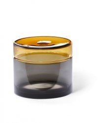 Philippi MILANO Szklany Pojemnik do Przechowywania 16 cm Szary / Amber