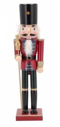 Scandinavia CHRISTMAS Świąteczna Figurka - Drewniany Dziadek do Orzechów 38 cm